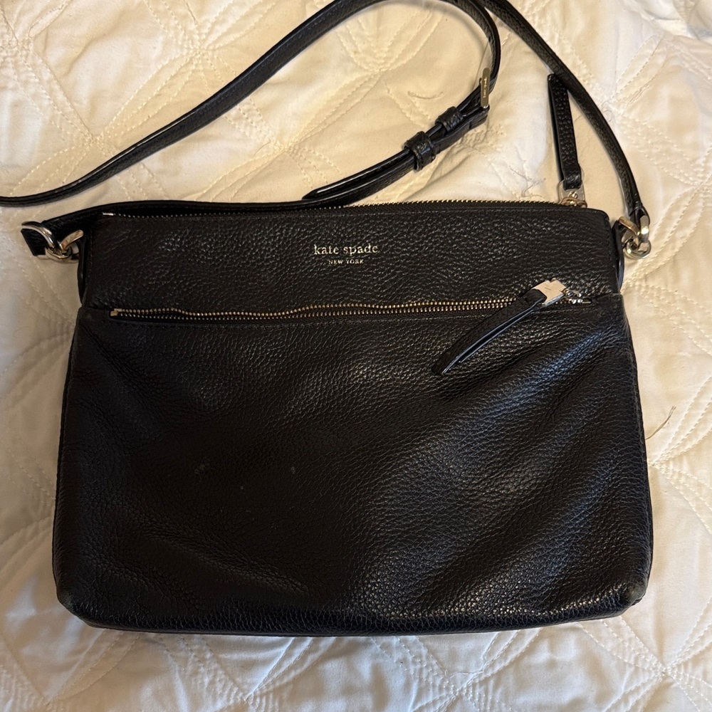 Kate Spade Black Pebbled Leather Crossbody Bag